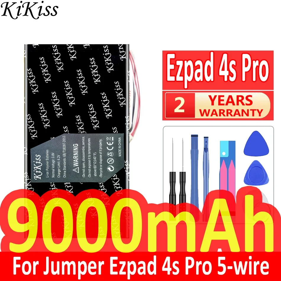 

9000mAh KiKiss Powerful Battery Ezpad 4s Pro (5 Lines) For Jumper Ezpad 4sPro 5-wire Laptop Batteries