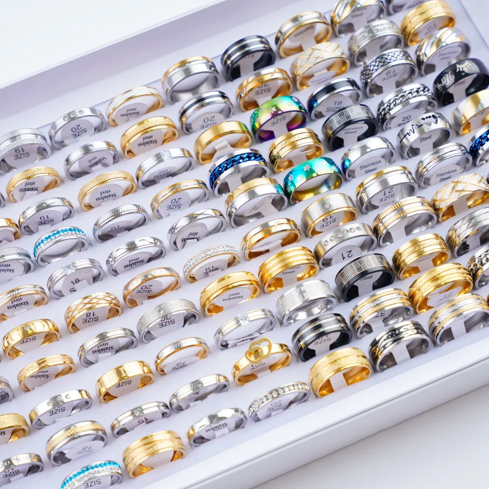 10/20Pcs/Lot Fashion Heart Stripe Stainless Steel Love Rings For Men Women Mix Style Party Gifts Jewelry Accessories 9 Mallzona Sb87a76d3bed94c209d1a5c3e068afff8Y 10/20Pcs/Lot Fashion Heart Stripe Stainless Steel Love Rings For Men Women Mix Style Party Gifts Jewelry Accessories Mallzona