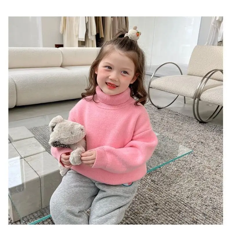 Boy Girl Autumn Winter Velvet Padded Sweater Thermal Turtleneck Knit Bottoming Shirt Medium Big Children Thickened Pullover Tops
Boy Girl Autumn Winter Velvet Padded Sweater Thermal Turtleneck Knit Bottoming Shirt Medium Big Children Thickened Pullover Tops