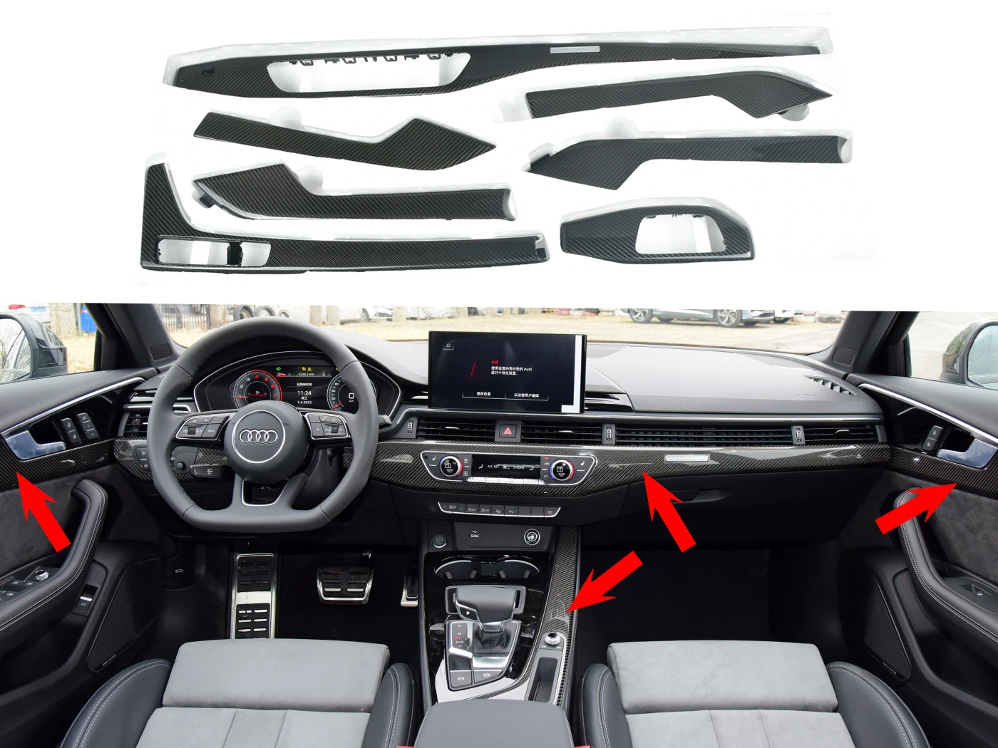For Audi A8 D4 2011-2017 Interior Central Control Panel Door Handle 3D Carbon Fiber Stickers Decals Car styling Accessorie
For Audi A8 D4 2011-2017 Interior Central Control Panel Door Handle 3D Carbon Fiber Stickers Decals Car styling Accessorie