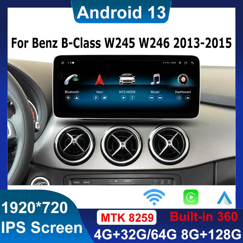 Автомагнитола на Android 13 с GPS-навигацией для Mercedes Benz B Class W245 W246, мультимедийный проигрыватель для Carplay, автомобильная стереосистема с видеокамерой 360
Автомагнитола на Android 13 с GPS-навигацией для Mercedes Benz B Class W245 W246, мультимедийный проигрыватель для Carplay, автомобильная стереосистема с видеокамерой 360
