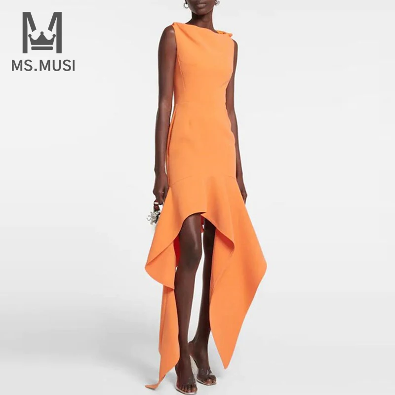 MSMUSI 2023 New Fashion Women Sexy Tank Neck Falbala Ruffles Draped Fold Sleeveless Bandage Party Club Bodycon Event Midi Dress
MSMUSI 2023 New Fashion Women Sexy Tank Neck Falbala Ruffles Draped Fold Sleeveless Bandage Party Club Bodycon Event Midi Dress