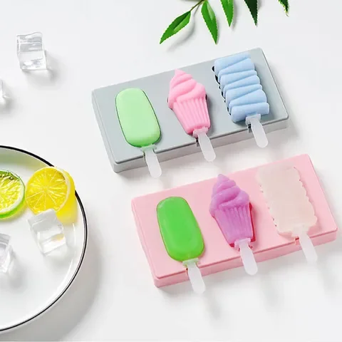 1 Set Ice Cream Mold Silicone Cute Cartoon Shaped Popsicle mold with lid DIY handmade ice-sucker mould Include Popsicle Sticks
1 Set Ice Cream Mold Silicone Cute Cartoon Shaped Popsicle mold with lid DIY handmade ice-sucker mould Include Popsicle Sticks