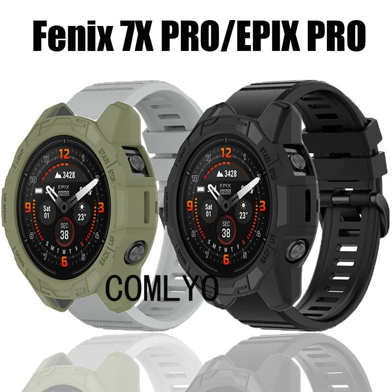 

For Garmin Fenix 7X 7 PRO EPIX PRO 51MM 47MM Case TPU Bumper Protective Shell Cover Strap Silicone Quick Fit Bracelet Band