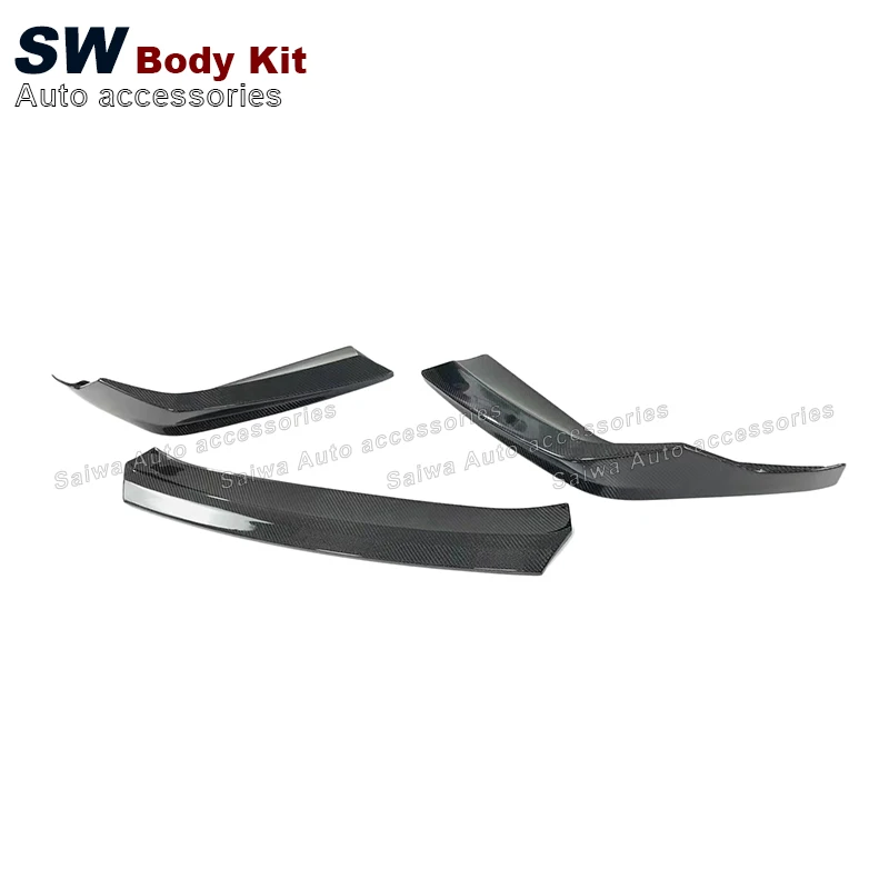 

Fit for BMW M5 F90 LCI 2021 High Quality 3PCS/SET MP Style Carbon Fiber Front Lip Front Bumper Lip Separator Chin Spoiler