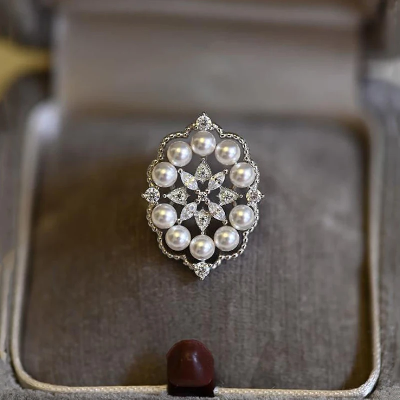 Vintage Fine Jewelry Daily Silver Jewelry Pearl rings for women luxury and exquisite temperament elegant gift adjusted
Vintage Fine Jewelry Daily Silver Jewelry Pearl rings for women luxury and exquisite temperament elegant gift adjusted