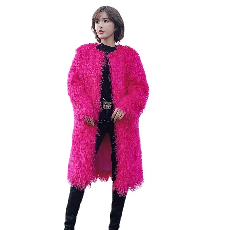 2023 Winter Faux Lamb Fur Coat Women Pink Plush Jacket Female New in Outerwears Ladies Long Woman O-Neck Fluffy XXXL
2023 Winter Faux Lamb Fur Coat Women Pink Plush Jacket Female New in Outerwears Ladies Long Woman O-Neck Fluffy XXXL