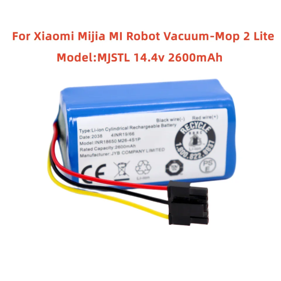 18650 Li-ion Rechargeable Battery For Xiaomi Mijia MI Robot Vacuum-Mop 2 Lite Model:MJSTL 14.4v 2600mAh Replacement Batteries
18650 Li-ion Rechargeable Battery For Xiaomi Mijia MI Robot Vacuum-Mop 2 Lite Model:MJSTL 14.4v 2600mAh Replacement Batteries