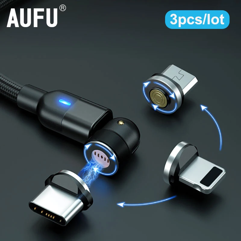3pcs 540° Rotation 3A Charging Cable Glowing Magnetic Cable Phone Charging Cord For iPhone Samsung Huawei Phone Cable Wire Charg
3pcs 540° Rotation 3A Charging Cable Glowing Magnetic Cable Phone Charging Cord For iPhone Samsung Huawei Phone Cable Wire Charg