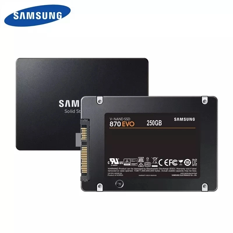 

SAMSUNG SSD 500 Гб 870 EVO QVO 250G Внутренний твердотельный диск 1T 2T 4T HDD жесткий диск 860 PRO SATA 3 2,5 для ноутбука HDD компьютера