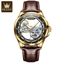 OLEVS Casual Automatic Mechanical Men Wristwatches Corium Strap Waterproof Full-automatic Hollow-carved Watch for Men Luminous 
OLEVS Casual Automatic Mechanical Men Wristwatches Corium Strap Waterproof Full-automatic Hollow-carved Watch for Men Luminous