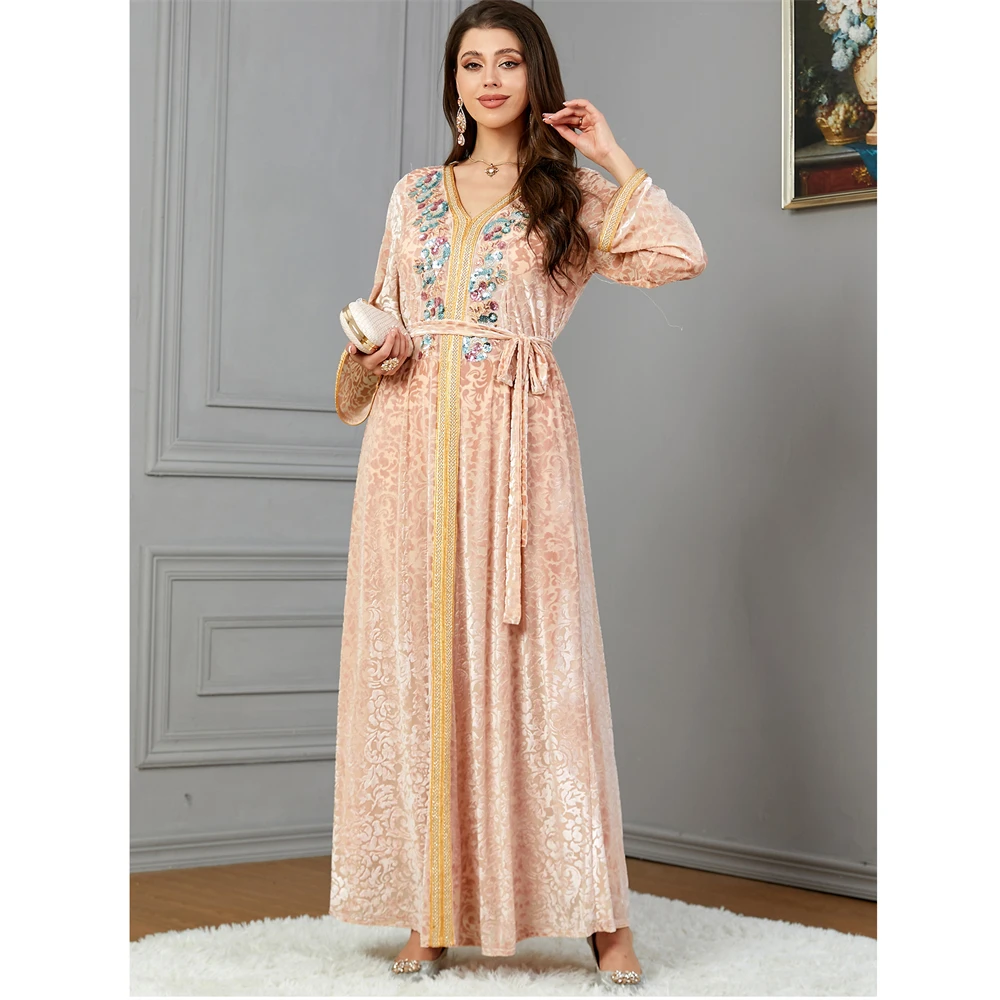 Velvet Autumn Muslim for Fashion Women Abaya Long Sleeve Maxi Dress Turkey Arabic Kaftan Eid Party Gown Evening Morocco Jalabiya
Velvet Autumn Muslim for Fashion Women Abaya Long Sleeve Maxi Dress Turkey Arabic Kaftan Eid Party Gown Evening Morocco Jalabiya