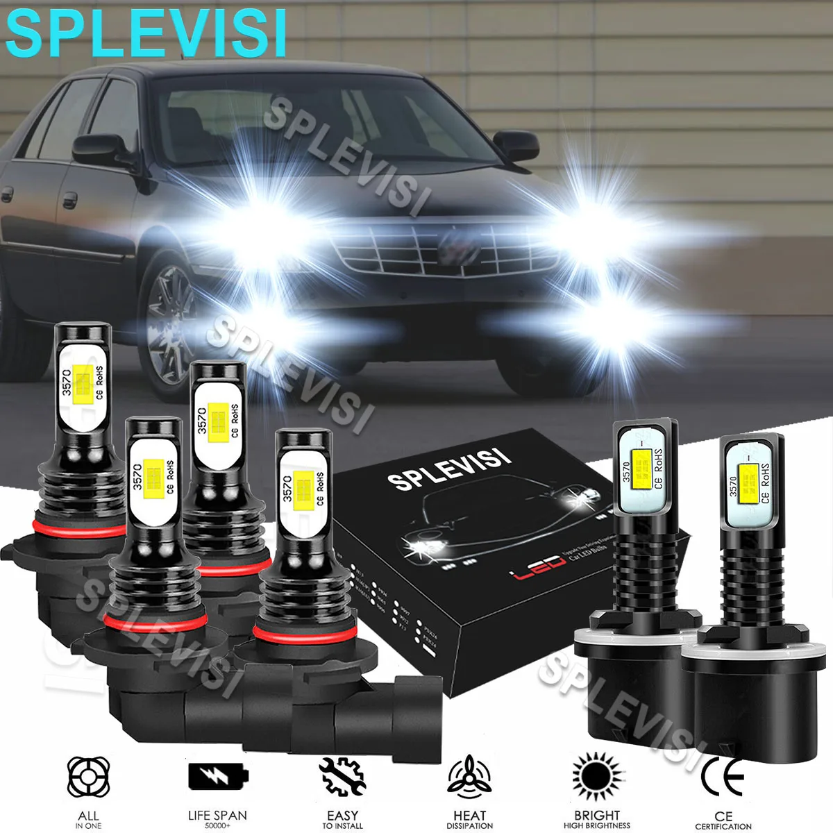 6x LED Pure White Headlight Fog Light Bulbs 6000K For Nissan Titan 2004-2015 Cadillac Escalade 1999-2002 Saturn Vue 2006 2007
6x LED Pure White Headlight Fog Light Bulbs 6000K For Nissan Titan 2004-2015 Cadillac Escalade 1999-2002 Saturn Vue 2006 2007