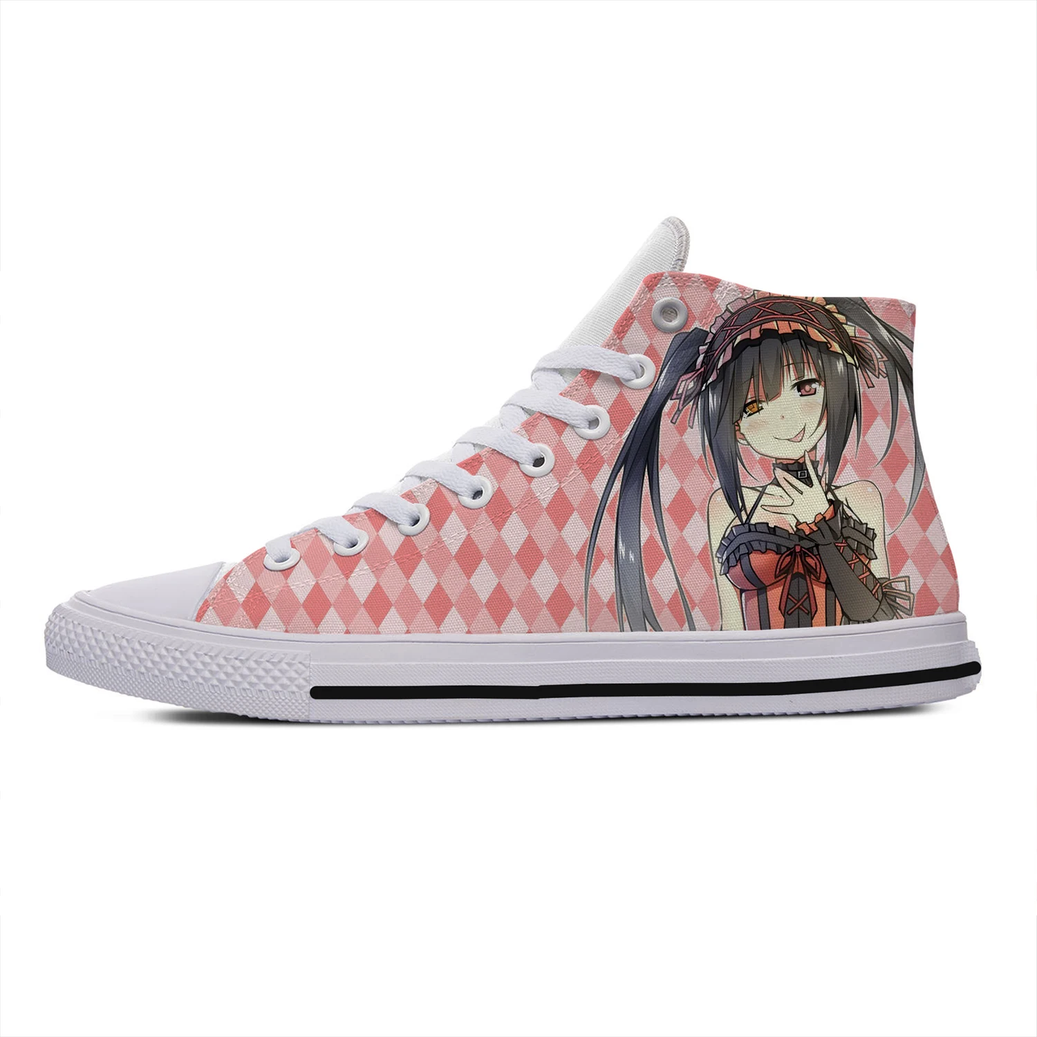 

Date A Live Tokisaki Kurumi High Top Sneakers Mens Womens Teenager Casual Shoes Canvas Running Shoes 3D Print Lightweight shoe