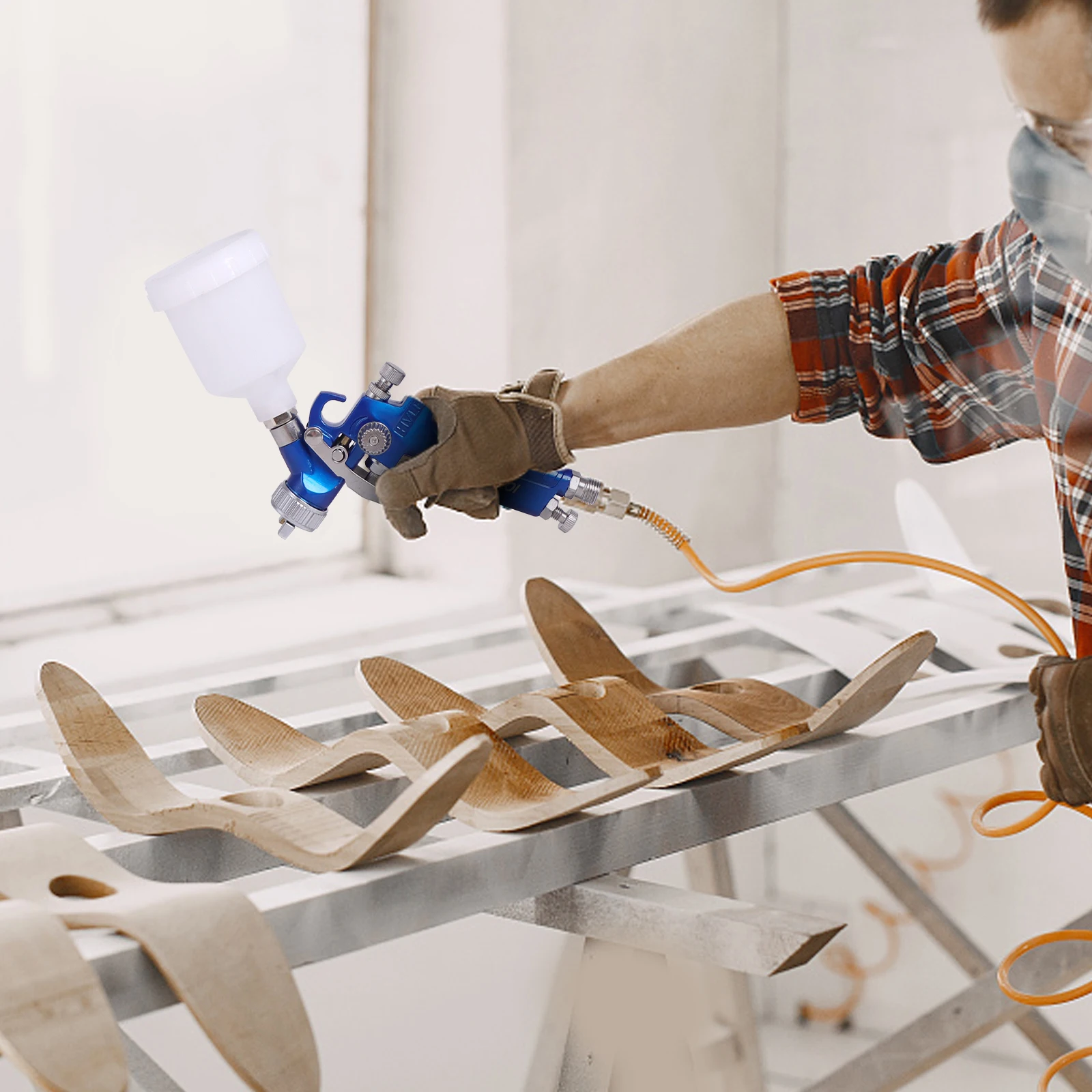 0.8mm/1.0mm Nozzle H-2000 Professional HVLP Mini Paint Spray Gun Airbrush for Painting Car Aerograph Pneumatic Gun 14 Mallzona Sb88d3958f2e348e09b1828c4117677cdu 0.8mm/1.0mm Nozzle H-2000 Professional HVLP Mini Paint Spray Gun Airbrush for Painting Car Aerograph Pneumatic Gun Mallzona