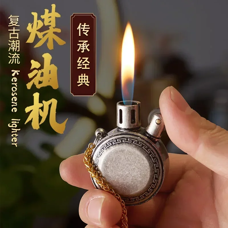 

Old Retro Kerosene Lighter Metal Smoking Accessories Cigarette Lighter Torch Windproof Lighters Smoke Gift For Men Free Shipping