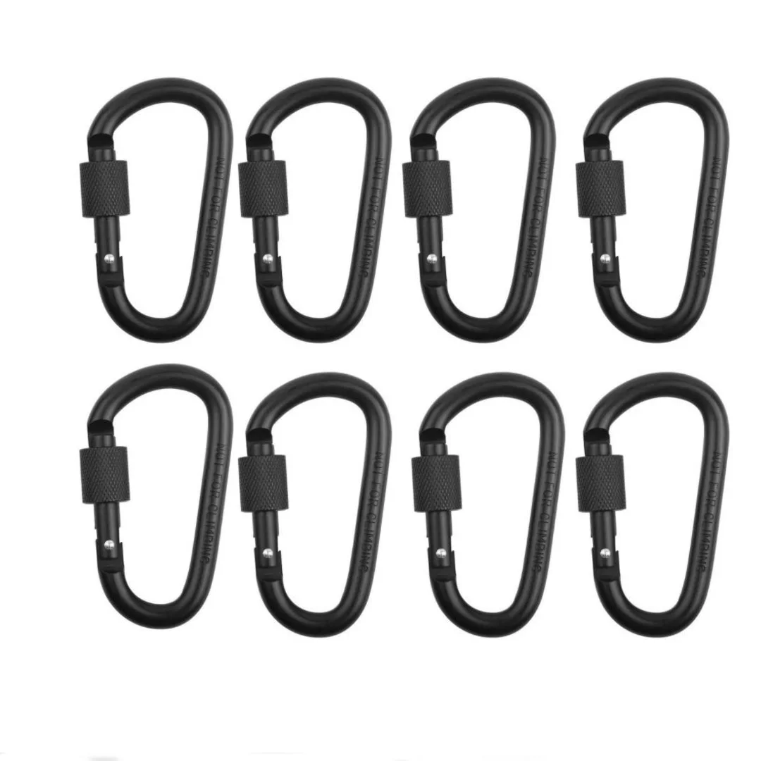 8 Pack Aluminum Carabiner Clip D Ring Spring Snap Hook for Keychain Clip Backpack Tent (Not for Climbing)
8 Pack Aluminum Carabiner Clip D Ring Spring Snap Hook for Keychain Clip Backpack Tent (Not for Climbing)