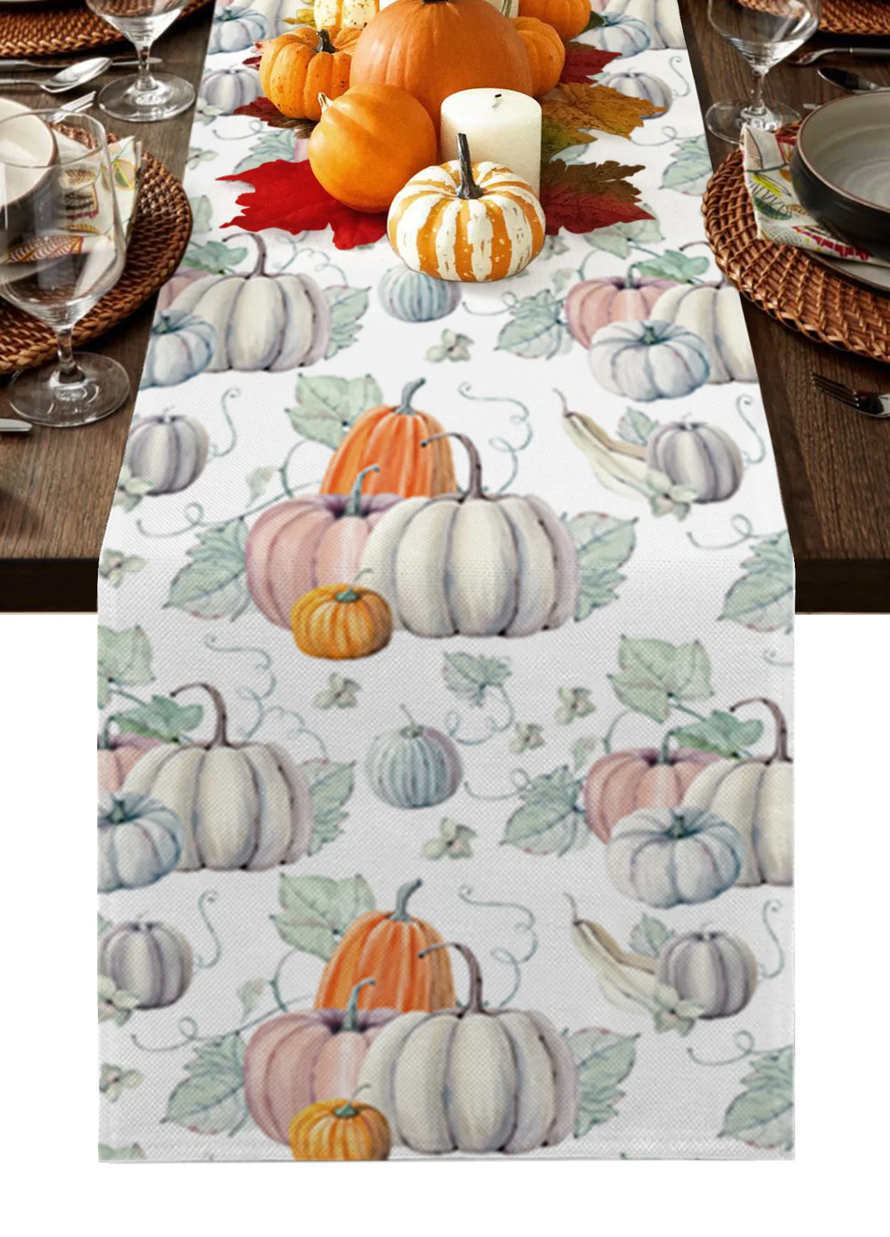 Thanksgiving Pumpkin Linen Table Runner Kitchen Table Decoration Farmhouse Reusable Dining Table Cloth Wedding Party Decor
Thanksgiving Pumpkin Linen Table Runner Kitchen Table Decoration Farmhouse Reusable Dining Table Cloth Wedding Party Decor