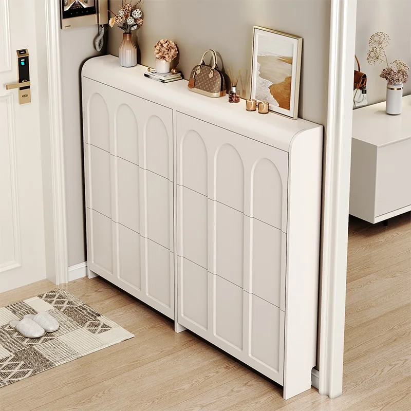

Ультратонкий угловой шкаф для обуви Nordic стеллаж хранение обуви White, органайзер для гостиной, домашняя мебель
