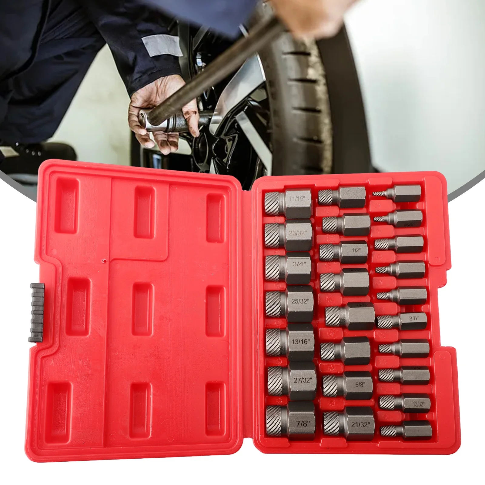 Efficient Screw Extractor Set 25 Piece High Carbon Steel Bolt Remover for Sliding Tooth and Rusty Broken Screws
Efficient Screw Extractor Set 25 Piece High Carbon Steel Bolt Remover for Sliding Tooth and Rusty Broken Screws