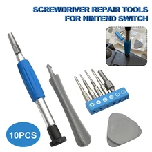 10pcs Screwdriver Repair Tool Kit with T6 T8 Screwdriver Cross Head Tri-wing Screwdriver Compatible for Nintendo Switch/NES/GBA
10pcs Screwdriver Repair Tool Kit with T6 T8 Screwdriver Cross Head Tri-wing Screwdriver Compatible for Nintendo Switch/NES/GBA