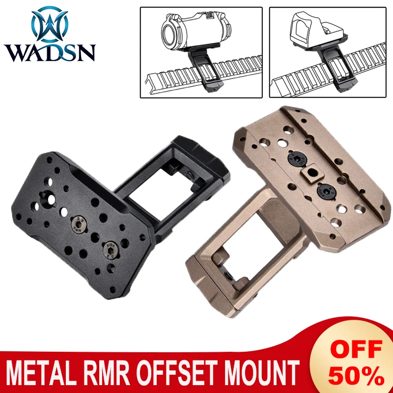 WADSN Metal RMR Offset Mount Tactical T01T02 Red Dot Aiming Mounting Base SI45-Degree Optic Mount Outdoor Hunting Accessores
WADSN Metal RMR Offset Mount Tactical T01T02 Red Dot Aiming Mounting Base SI45-Degree Optic Mount Outdoor Hunting Accessores