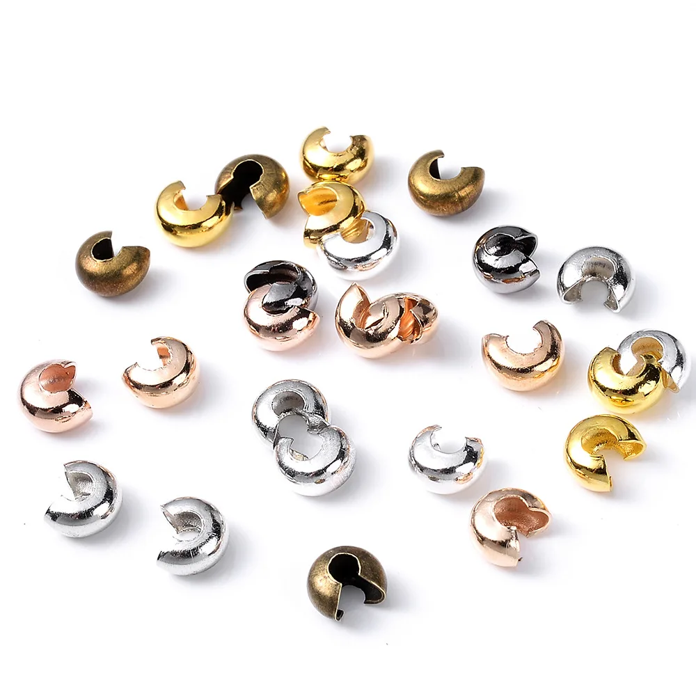 100Pcs Copper Open Crimp Spacer Beads Covers Crimp End Beads Stopper For DIY Bracelet Necklace Jewelry Making Findings
100Pcs Copper Open Crimp Spacer Beads Covers Crimp End Beads Stopper For DIY Bracelet Necklace Jewelry Making Findings