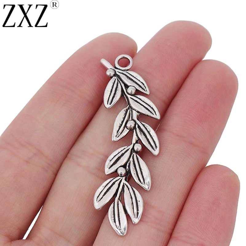ZXZ 10pcs Antique Silver Color Branch Leaf Charms Pendants for Necklace Jewellery Making Accessories 52x14mm
ZXZ 10pcs Antique Silver Color Branch Leaf Charms Pendants for Necklace Jewellery Making Accessories 52x14mm
