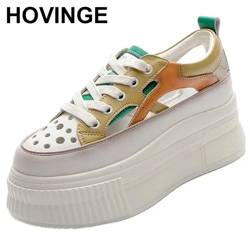 Genuine Leather Hidden Heel Platform Wedge Chunky Sneakers 7CM Summer Spring Women Lace Up Mixed Color Comfortable Shoes
Genuine Leather Hidden Heel Platform Wedge Chunky Sneakers 7CM Summer Spring Women Lace Up Mixed Color Comfortable Shoes