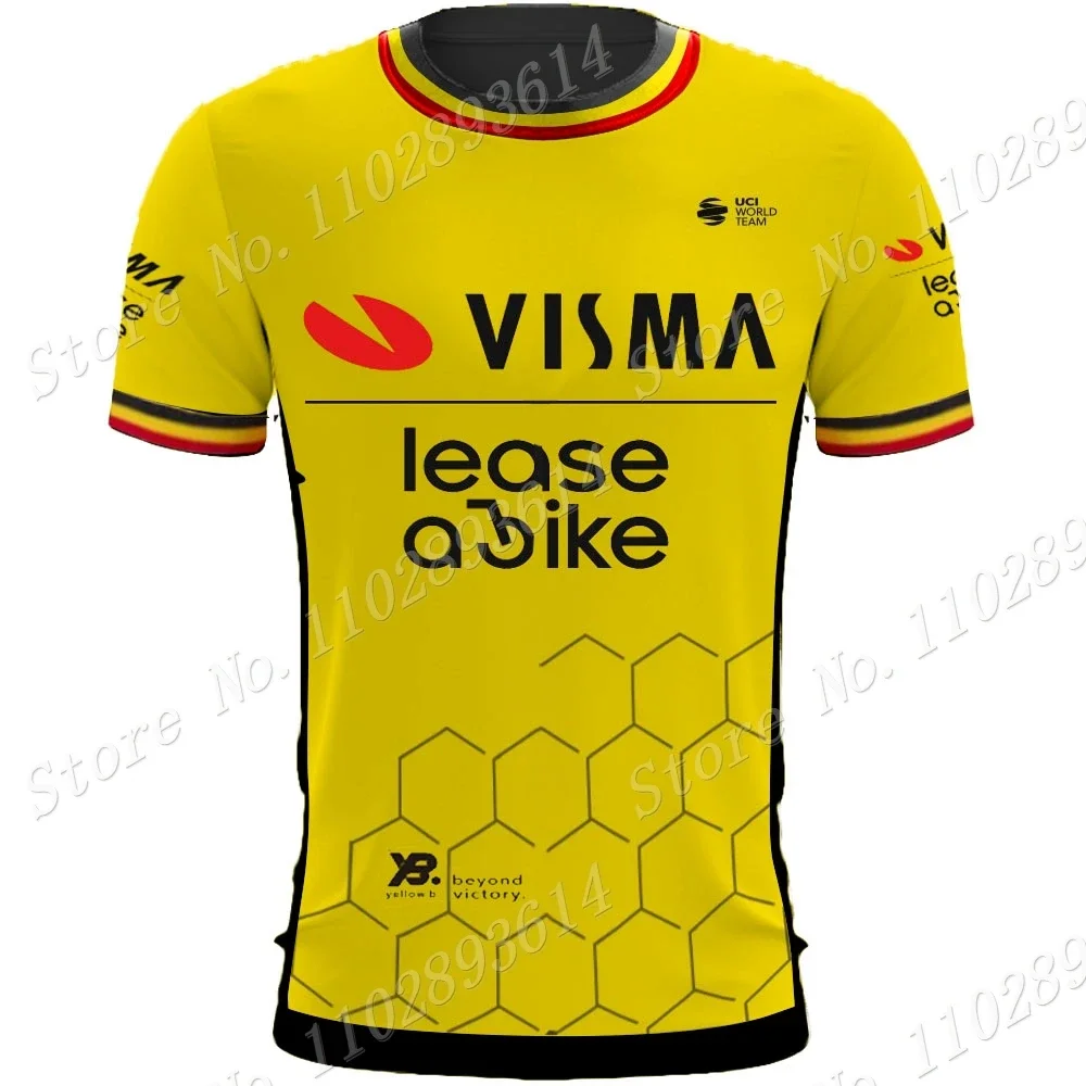 

CAMISETA Visma футболка 2024 Бельгия Джерси Grand Tour Gc Kuss мужская летняя уличная одежда Повседневная техническая тренировочная одежда