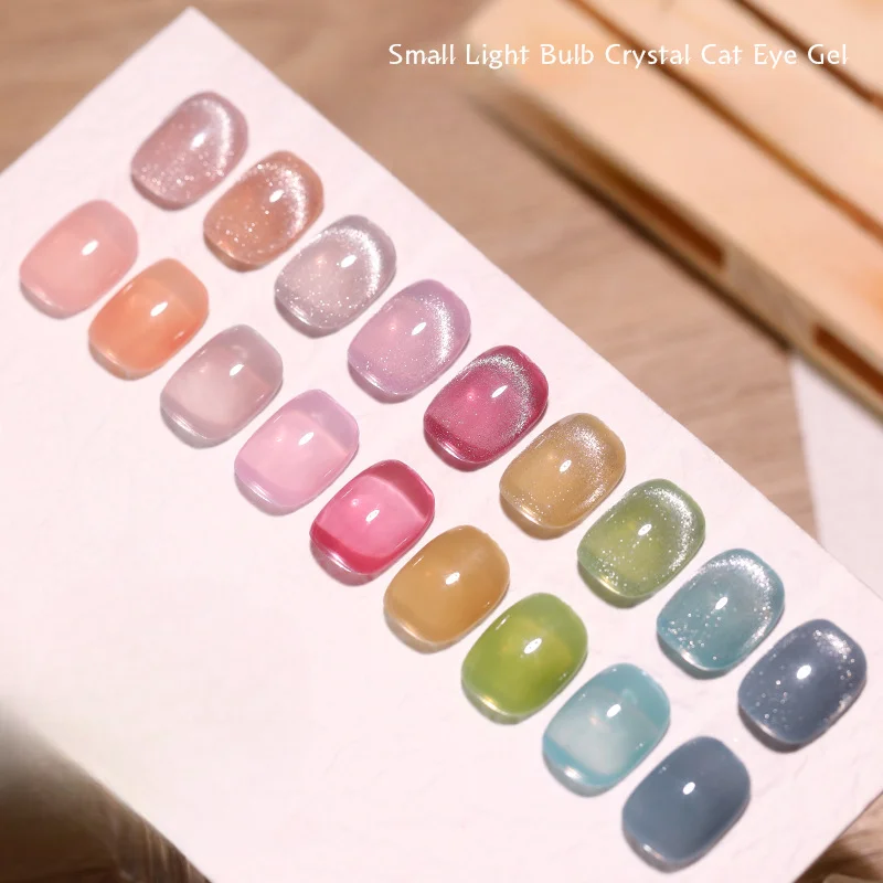 

New Small Light Bulb Spar Cat Eye Gel Nail Polish Glitter Magnetic Soak Off Uv Led Gel Nail Art Varnish Korean Gel Nail Polish