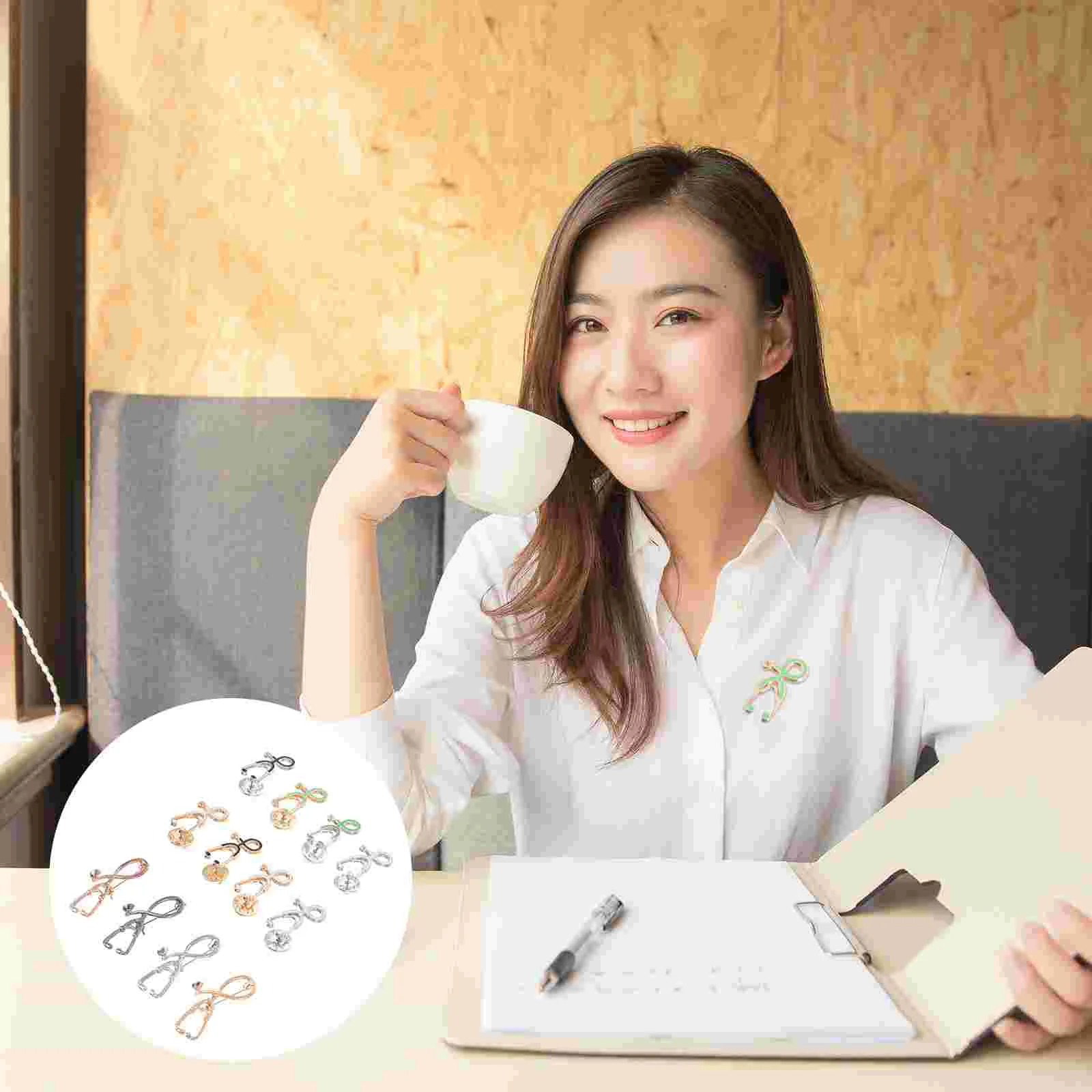 12Pcs Stethoscope Brooch Stethoscope Lapel Pin Nurse Instrument Badge Brooch Clothing Bag Corsages Breastpin Jewelry for
12Pcs Stethoscope Brooch Stethoscope Lapel Pin Nurse Instrument Badge Brooch Clothing Bag Corsages Breastpin Jewelry for