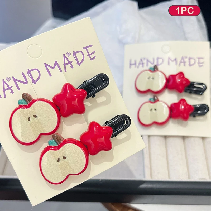 1 Pc Cute Apple Star Hair Clips Sweet Girls Duckbill Hair Clips Liuhai Side Clips Women Hair Accessories
1 Pc Cute Apple Star Hair Clips Sweet Girls Duckbill Hair Clips Liuhai Side Clips Women Hair Accessories