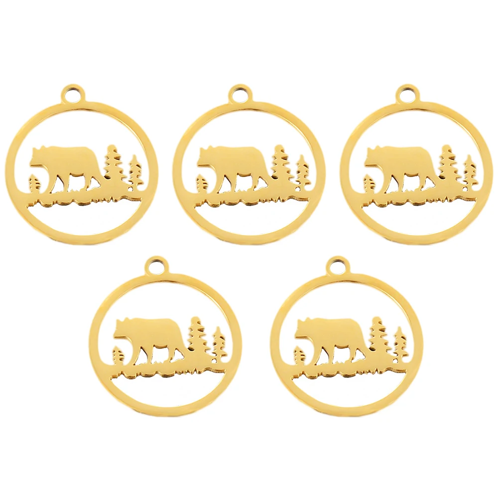 5pcs Stainless Steel Animals Trees Hoop Hollow Charms Pendant Gold Color for DIY Necklace Bracelet Jewelry Making Accessories
5pcs Stainless Steel Animals Trees Hoop Hollow Charms Pendant Gold Color for DIY Necklace Bracelet Jewelry Making Accessories