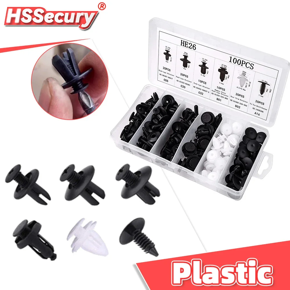 

Auto Fastener Clip Plastic Car Door Trim Panel Retainer Fastener for Vehicle Retainer Pin Rivet Bumper Fender Car Accessories