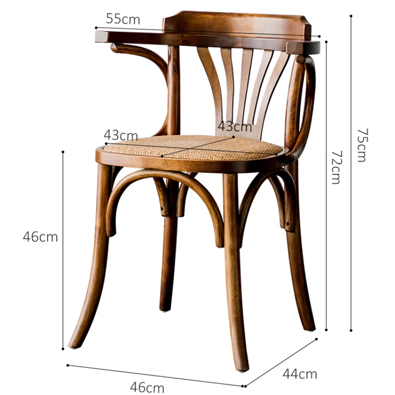 Xl Solid Wood Chair Home Vintage Rattan Writing Desk Chair Dining Chair with Backrest
Xl Solid Wood Chair Home Vintage Rattan Writing Desk Chair Dining Chair with Backrest