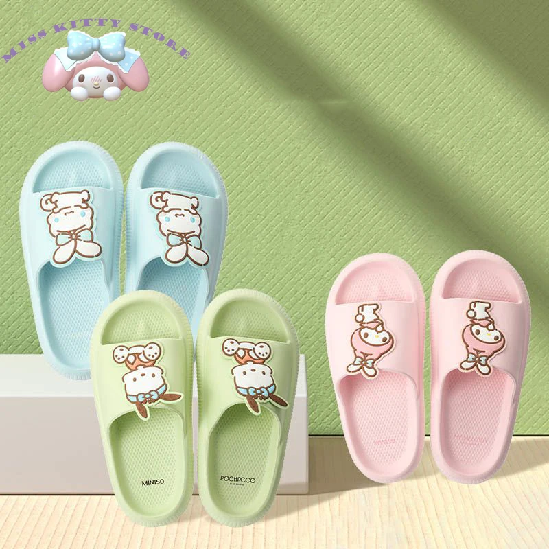 Сандалии Sanrio Mymelody Cinnamoroll nakacco женские, Летние Тапочки для ванной, с толстой подошвой, милые тапочки с мультяшным рисунком
Сандалии Sanrio Mymelody Cinnamoroll nakacco женские, Летние Тапочки для ванной, с толстой подошвой, милые тапочки с мультяшным рисунком