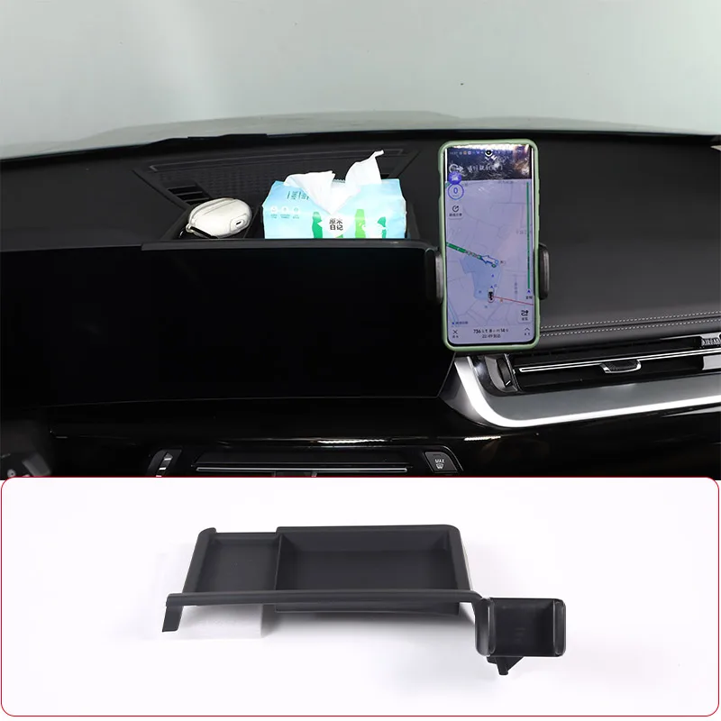 

For BMW X1 U11 2023-2024 Central Control Navigation Phone Holder Storage Box Phone Holder Tray Car Accessories