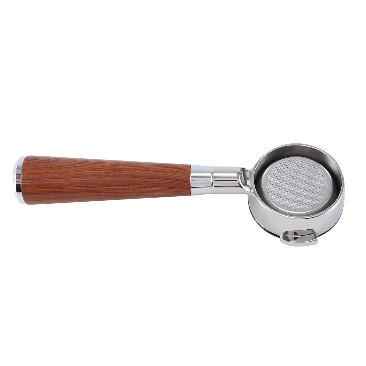 58mm Double Ear Coffee Machine Filter Holder E61 Bottomless Portafilter with Wooden Handle Style F 
58mm Double Ear Coffee Machine Filter Holder E61 Bottomless Portafilter with Wooden Handle Style F