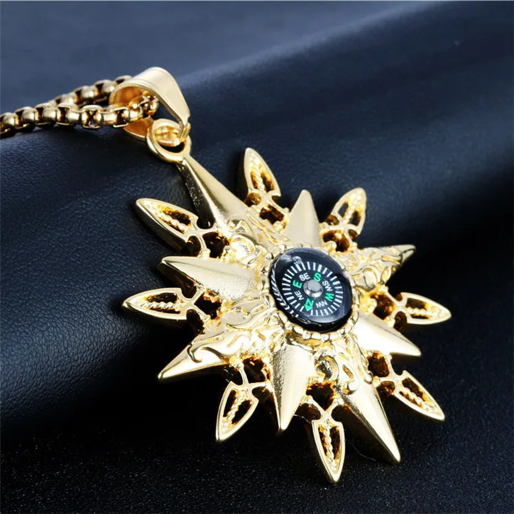 2023 New Titanium Steel Compass Pendant Punk Necklace Sports Fashion Men's Stainless Steel Cast Rotating Compass Pendant
2023 New Titanium Steel Compass Pendant Punk Necklace Sports Fashion Men's Stainless Steel Cast Rotating Compass Pendant