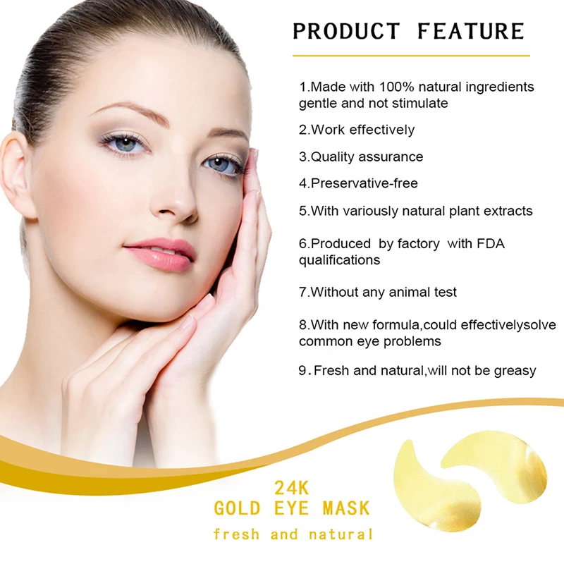 Gold Collagen Eye MasksSeaweed Eye Patches Repair Moisturizing Remove Dark Circles Anti-Wrinkle Anti-Aging Skin Care
Gold Collagen Eye MasksSeaweed Eye Patches Repair Moisturizing Remove Dark Circles Anti-Wrinkle Anti-Aging Skin Care