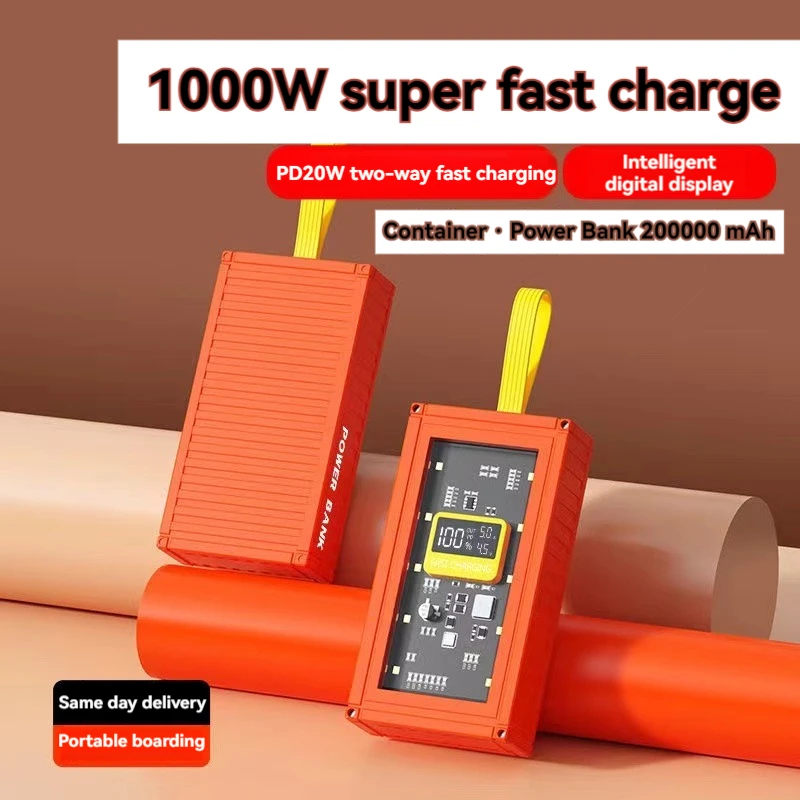 free shipping 120W Super Fast Charging Transparent 200000mAh Power Bank Large Capacity Outdoor Mobile Power Supply with Lights
free shipping 120W Super Fast Charging Transparent 200000mAh Power Bank Large Capacity Outdoor Mobile Power Supply with Lights