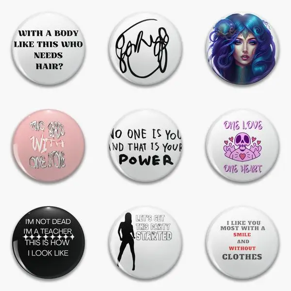 Такая девушка с волосами, как это тело, которая нуждается в забавной мягкой заколке-пуговице, подарок для одежды, мультяшный женский воротник, любимая брошь из металла