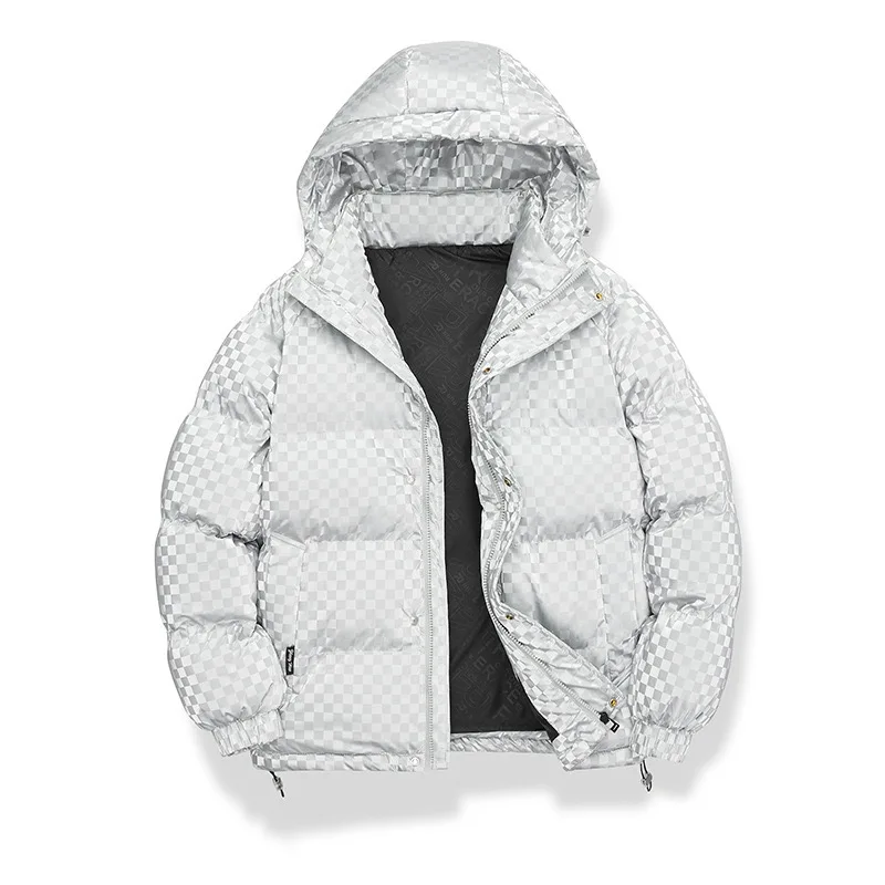 2023 winter new down cotton jacket men's fleece thickened warm glossy checkerboard print hooded jacket
2023 winter new down cotton jacket men's fleece thickened warm glossy checkerboard print hooded jacket
