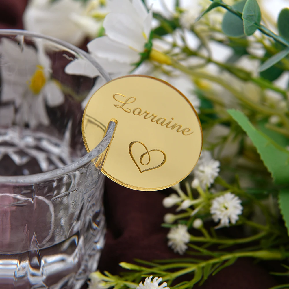 Personalized Acrylic Label, Custom Nameplate for The Party, Seat Number, Wedding Sign, Cocktail Wine Glass Pendant.
Personalized Acrylic Label, Custom Nameplate for The Party, Seat Number, Wedding Sign, Cocktail Wine Glass Pendant.