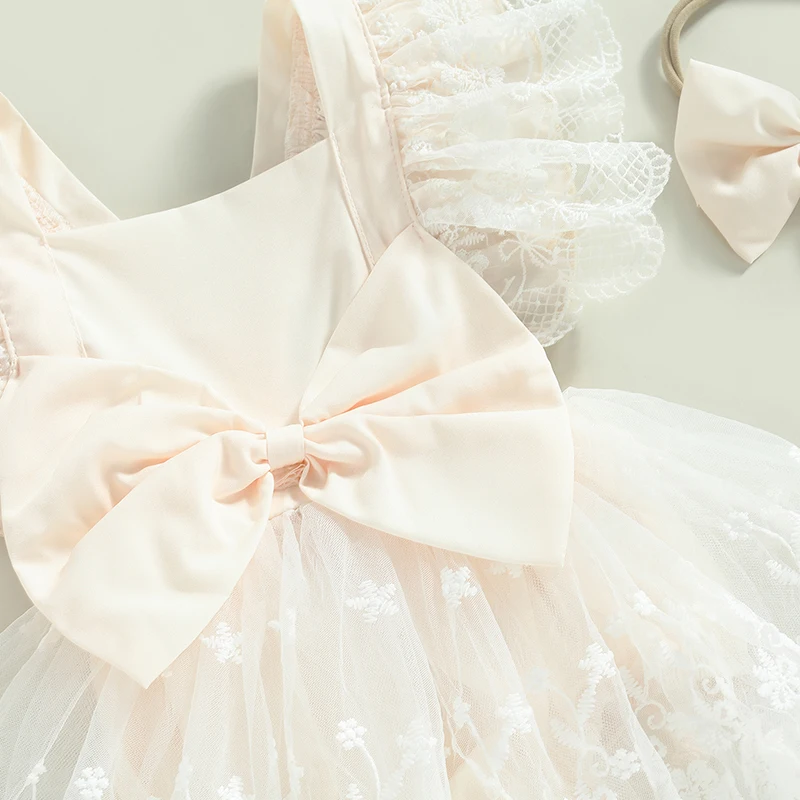Baby Girls Romper Dress Lace Flower Fly Sleeve Square Neck Bowknot Bodysuits Summer Jumpsuits with Headband
Baby Girls Romper Dress Lace Flower Fly Sleeve Square Neck Bowknot Bodysuits Summer Jumpsuits with Headband