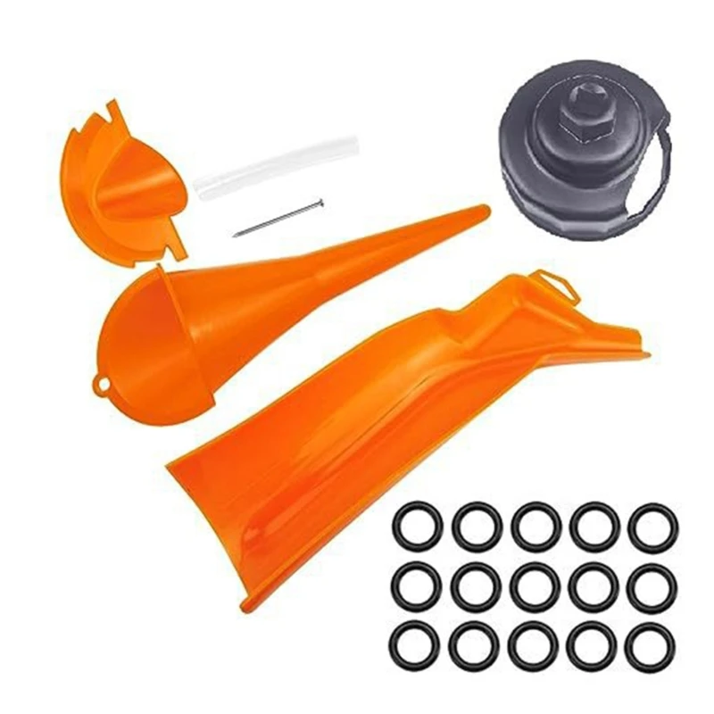 

Набор воронок для масляного фильтра мотоцикла, основной чехол, воронка для заливки масла, черный, оранжевый ключ для мотоцикла,