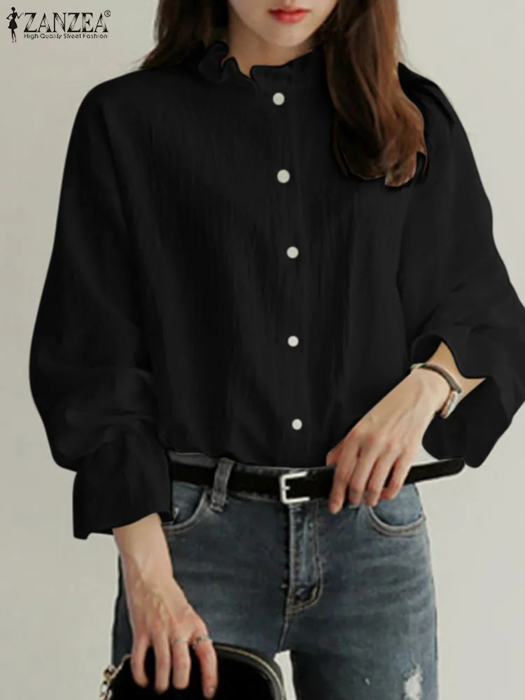 ZANZEA Women Shirt Fashion Autumn Ruffles Blouse Elegant Stylish Holiday Work Tops Tunic Casual Long Sleeve Buttons Down Blusas
ZANZEA Women Shirt Fashion Autumn Ruffles Blouse Elegant Stylish Holiday Work Tops Tunic Casual Long Sleeve Buttons Down Blusas