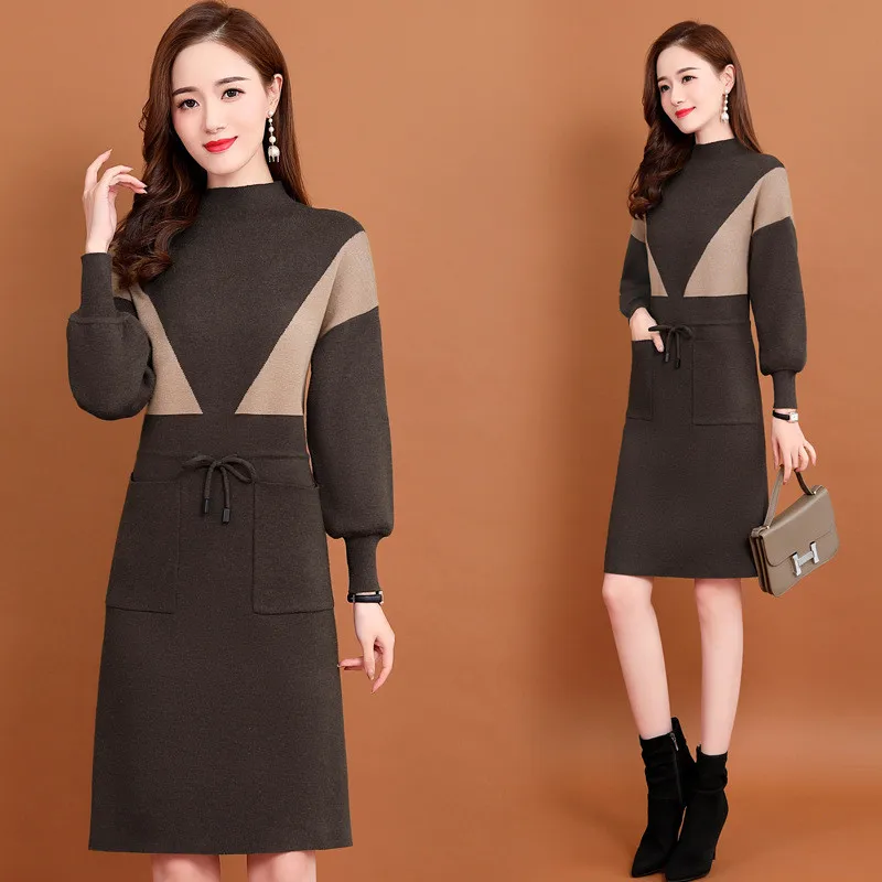 Autumn Winter Knit Sweater Dress Women Long Sleeve Casual Fashion O Neck Sweater Jumper Dress Ladies Vestidos 2023 New
Autumn Winter Knit Sweater Dress Women Long Sleeve Casual Fashion O Neck Sweater Jumper Dress Ladies Vestidos 2023 New