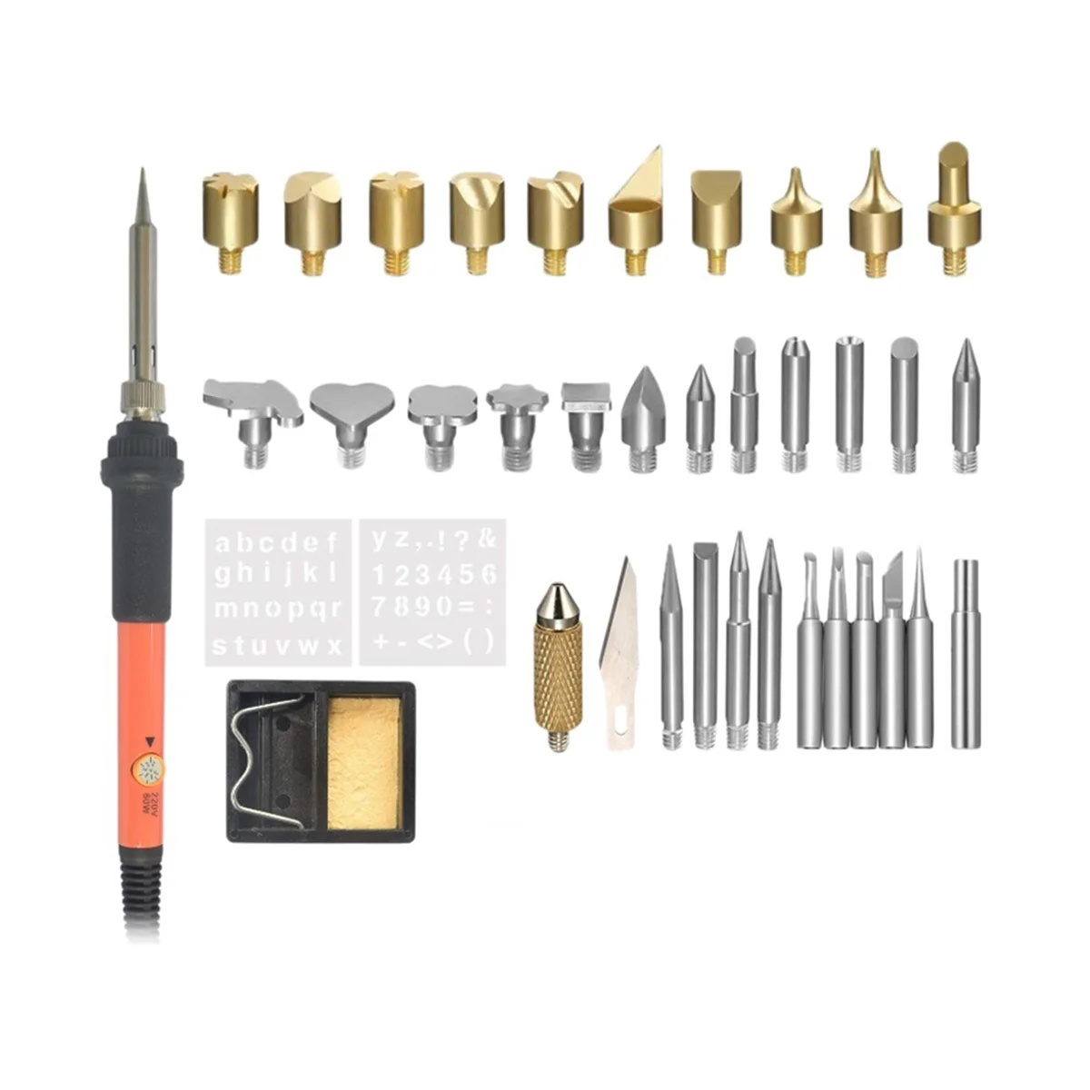 37 Pcs Adjustable Temperature Pyrography Pen Engraving Soldering Iron Pyrography Pen Set EU Plug
37 Pcs Adjustable Temperature Pyrography Pen Engraving Soldering Iron Pyrography Pen Set EU Plug